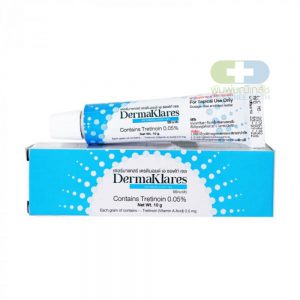 Dermaklares tretinoin 0.05% 10g เดอร์มาแคลร์ 10 กรัม (สูตรเดียวกับ RetinA สีฟ้า)