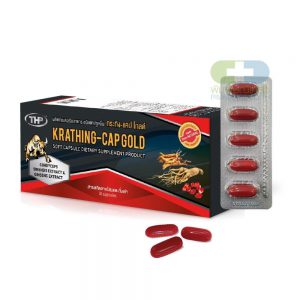 THP KRATHING-CAP GOLD กระทิง-แคป โกลด์ (สารสกัดจากโสม และถังเช่า) 10 แคปซูล